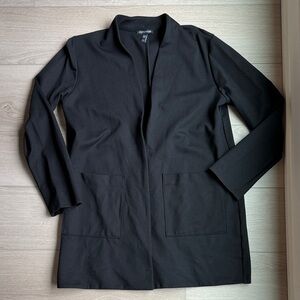 Eileen Fisher black blazer, size M.